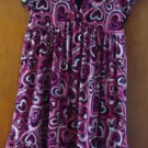 Spandex casual fashionable v-neck black &pink children dress size L(10-12