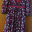Spandex casual fashionable v-neck black &pink children dress size 14