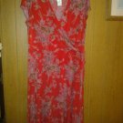 Floral red spandex  dress K. S. L spandex dress 4 woman v cute size 18.