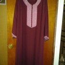 BURGANDY abaya v classy v soft  size 3x EGYPTION ABYAY,SAUDI ABAYA,HIJAB,JELBAB