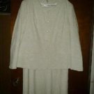 Cato V dressy suit two pic skirt & jacket cream v cute 4 her size 18 W