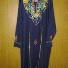 BLUE IN COLOR WITH A BEIGE EMBROIDERED DESIGN100%cotton size L