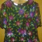 Lawrnce. Kazar. V. Pretty sparkley top 4 woman 100% silk size 2x