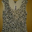 DANA. Buchman v pretty animal print top 4 woman size . M.