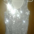 100%cotton v cute sparkle top 4 woman size L