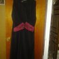 V pretty abaya two layers  chiffon with red flowers 4 women size 1x