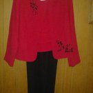 cold water creek v pretty 3 pc pants suit 4 women size 14