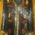 Midright Run 100% pure silk v pretty jacket with sparkle size 3x 22-24