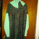 ALL IN ONE VESCOUZE  ABAYA,jelbab,PRAYER GOWN,SAUDI ABAYA,NO PINno scarf size M