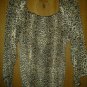 Blue. Diamond. Chiffon blouse v cute top for her size 1X