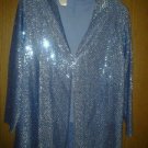 three flaggs sparkle evening jacket , blouse blazer v pretty 4women size large