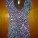 No boundries for woman stretch with lace form the back of the blouse size M