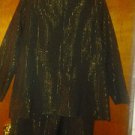 Roaman's metallic black skirt suit v pretty 4women size. L . A6