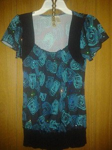 Lenten spandex ,stretch with sparkle V cute 4 her size M