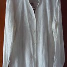 blouse woman 100%cotton white with golden third size large