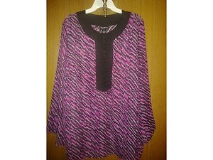 Maggie Barnes chiffon top v pretty 4 her plus size 2x