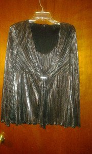 Blu.Sage . silver stretch blouse fore women size X L