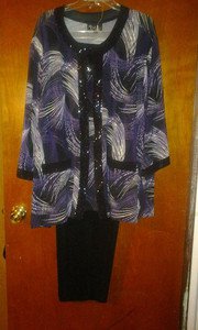 Added. Dimensions spandex two set pants for women size 3 X