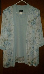 Kathy. Roberts v pretty chiffon blouse for women size 24. W