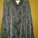 Maggie metallic spandex blouse for woman 3X