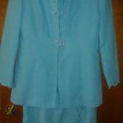 Club-. G Lo 55%. Linen 3 pc v pretty skirt suit size12