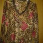 Arizona 95%cotton 5%spandex v cute top women size M