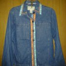TANTRUMS 1oo% cotton jeans blouse v pretty 4 her size S