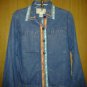 TANTRUMS 1oo% cotton jeans blouse v pretty 4 her size S