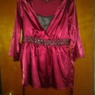 Slik blouse with beads. In chest beautiful top size. M