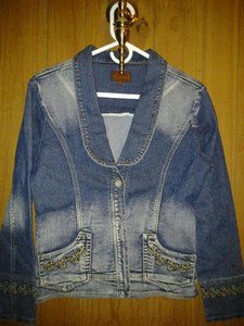 B jeans stretch v pretty jacket 4 her size. M