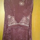 Alkeram for woman. V. Pretty velvet suit with sparkle's flowers. Size. X. L.