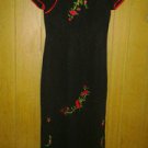Chians Chiffon dress with flower for women size S