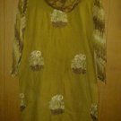 Indian 3pc suit for women dress ,pants ,scarf size L