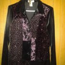 Notaations Petite spandex velvet top v pretty for women size S