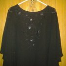 Studioi chiffion blouse for women V cute butterfly top size large