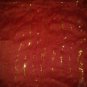 V pretty scarf. Hijab u can uses for many things it is orangewith golden thread