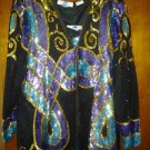 Silhouettes100% pure silk twin set . V pretty for women size 2X