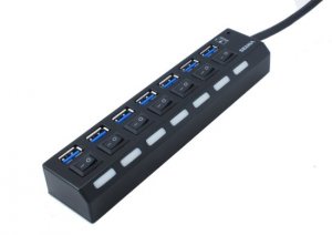 SEDNA - 7 Ports USB 3.0 Hub with Power Switch and 1 x 1Pad Charging Port