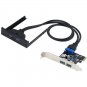 SEDNA - PCIE USB 3.0 4 Port Adapter ( 2 Port Ext. + Ext. 20 Pin connector ) with Floppy Bay Panel