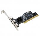 SEDNA PCI 3 + 1 Port 1394A (Firewire) Adapter Card w/ Low Profile Metal Bracket