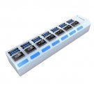 SEDNA - Desktop 7 Ports USB 3.0 Hub with Power Switch and 1 1Pad Charging Port