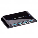 SEDNA - USB 3.0 4 Port Hub ,slim  portable design ( black ) - no AC/DC adapter