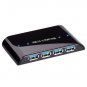 SEDNA - USB 3.0 4 Port Hub ,slim portable design ( black ) - no AC/DC adapter