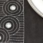 Ryoan ji (Zen garden)- Placemats in Linen Blend with Sashiko Hand Embroidery in white-set of 4