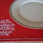 Red placemats Cloth place mats decorative design Embroidered medallion