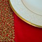 Red placemat set with sequence