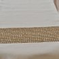 Champagne Beige Table Runner with copper color sequence and beads