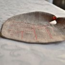 Brown Leaf Coasters with beads - Handmade Coaster - Drink Coaster - Set of 4