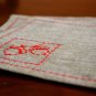 Linen Bar Napkins with Sashiko Embroidery