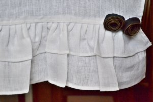 Table runner with ruffles on the ends Boho tablerunner Chic